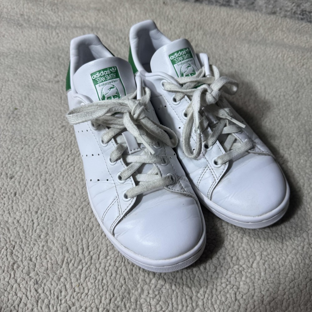 Adidas Stan Smith Shoes Womens Size 5 Primegreen Leather Classic FX5502 Sneakers